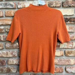 Vintage 70’s short sleeve ribbed shirt like sweater